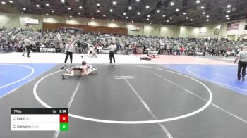 77 lbs Quarterfinal - Coyle Cobb, All In Wr Ac vs Clint Alaways, Durham Elite