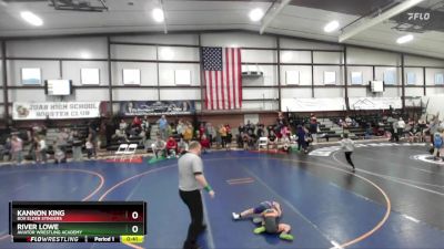 51 lbs Cons. Semi - River Lowe, Aviator Wrestling Academy vs Kannon King, Box Elder Stingers