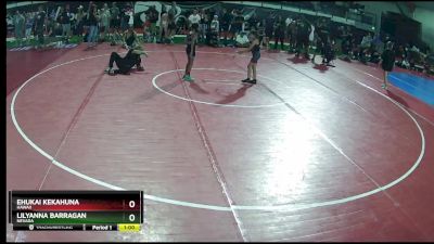 50-60 lbs Semifinal - Ehukai Kekahuna, Hawaii vs Lilyanna Barragan, Nevada