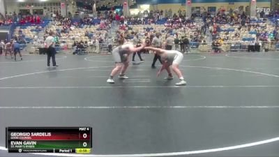 215 lbs Cons. Round 3 - Georgio Sardelis, Good Counsel vs Evan Gavin, St. Mary`s Ryken