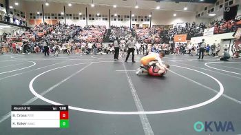 112 lbs Round Of 16 - Bryer Cross, Poteau Youth Wrestling Academy vs Karver Baker, Broken Arrow Wrestling Club