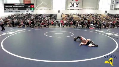 65 lbs Champ. Round 1 - Brayden Tripp, Northern New York Wrestling Acadamy vs Brycen Bialaszewski, Club Not Listed