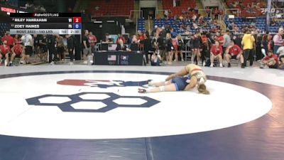 140 lbs Cons. Semis - Riley Hanrahan, WI vs Zoey Haines, PA