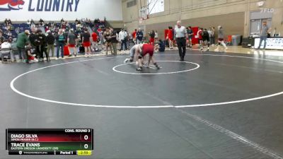 157 lbs Cons. Round 3 - Diago Silva, Simon Fraser (B.C.) vs Trace Evans, Eastern Oregon University (OR)