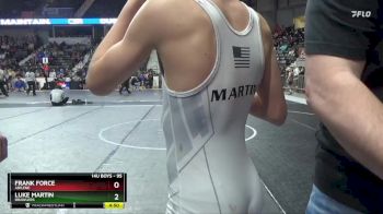 95 lbs 5th Place Match - Luke Martin, Brawlers vs Frank Force, Abilene