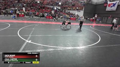 95 lbs Cons. Round 4 - Jack Bowe, Crass Trained vs Cole Carter, Kewaskum Wrestling