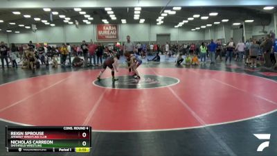 93 lbs Cons. Round 4 - Nicholas Carreon, Smithfield Wrestling vs Reign Sprouse, Amherst Wrestling Club