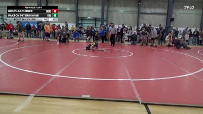 52 lbs Quarterfinal - Nicholas Turner, Mercersburg vs Paxson Petersavage, Finleyville