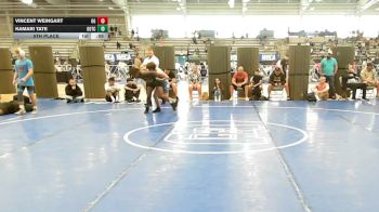 95 lbs 5th Place - Vincent Weingart, OHIO GOLD - MS vs Kamari Tate, Team Gotcha - MS