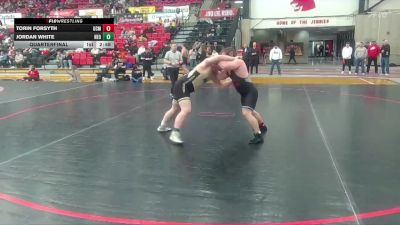 285 lbs Quarterfinal - Jordan White, Northeastern Oklahoma A&M vs Torin Forsyth, University Of Central Missouri