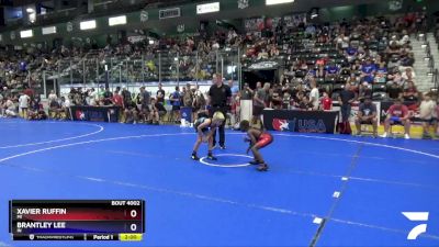 63 lbs Champ. Round 1 - Xavier Ruffin, MI vs Brantley Lee, IN