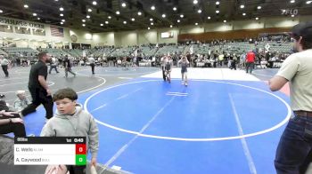 86 lbs 5th Place - Cael Wells, Klamath Basin Warriors vs Adrian Caywood, Bulldog Wrestling Club