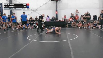 50 kg 3rd Place - Julia Horger, MGW Monkey Business - W vs Alexa Thomas, Badger Girls Elite - W