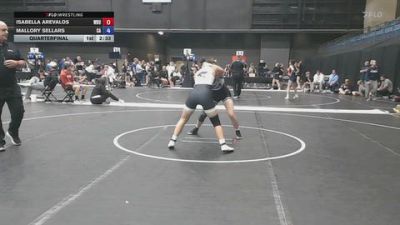 124 lbs Quarterfinal - Isabella Arevalos, Wayland Baptist University vs Mallory Sellars, Carl Albert