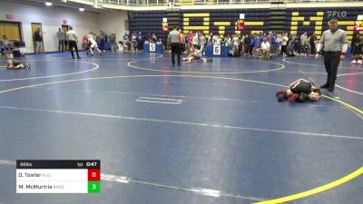 90 lbs Final - Dj Towler, Aliquippa vs Maxon McMurtrie, Bradford