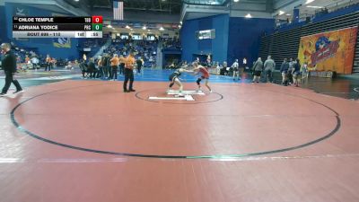 110 lbs Cons. Round 6 - Chloe Temple, Tabb vs Adriana Yodice, Paramus Catholic