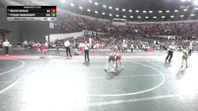 110 lbs Cons. Round 2 - Tyson Pierstorff, Neenah Youth Wrestling vs Micah Braun, Wisconsin