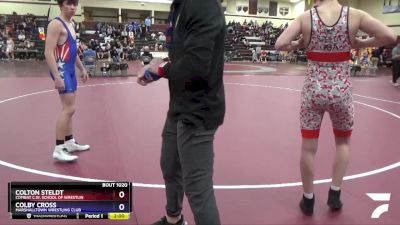 16U-5 lbs Round 1 - Colton Steldt, Combat C.W. School Of Wrestlin vs Colby Cross, Marshalltown Wrestling Club