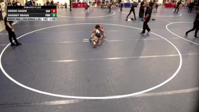 12U GIRLS - 75 lbs 5th Place Match - Kassidy Bragg, Princeton Wrestling vs Kenzie Hager, Grapplers