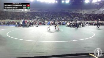 G6A-115 lbs Quarterfinal - Raedence Grant, Shawnee-Girls vs Elizabeth Courverler, Sapulpa-Girls