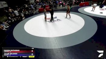 175 lbs Round 2 (16 Team) - Mason Ontiveros, SJWA-FR vs Caleb Delgado, IEWA-FR