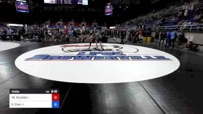 100 lbs Quarters - Michael Rundell, IL vs Xavier Diaz, PA