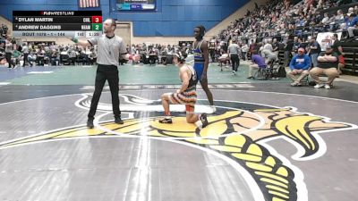 1 - 144 lbs Quarterfinal - Dylan Martin, Chilhowie vs Andrew Daggins, Northampton