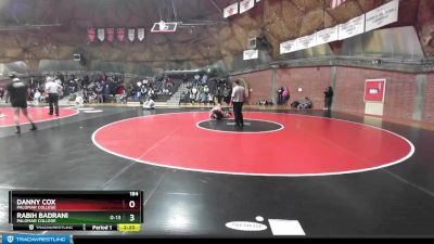 184 lbs Cons. Round 3 - Danny Cox, Palomar College vs Rabih Badrani, Palomar College