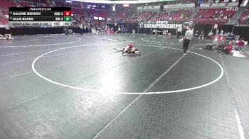 Girls 126 lbs Cons. Round 1 - Allie Baker, Wauwatosa West/East-Girls vs Salome Benson, Homestead-Girls