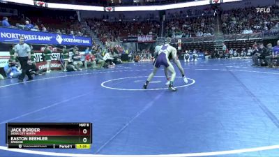 3A-113 lbs Champ. Round 1 - Jack Border, Sioux City North vs Easton Beehler, Spencer