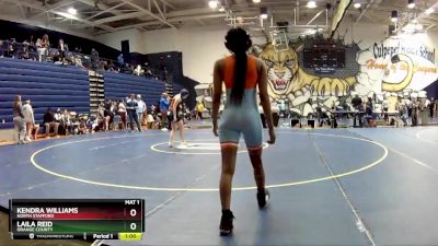 120 lbs Cons. Round 1 - Kendra Williams, North Stafford vs Laila Reid, Orange County