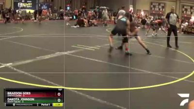 117 lbs Round 4 (6 Team) - Braedon Goes, Smitty`s Barn vs Dakota Johnson, Death Squad