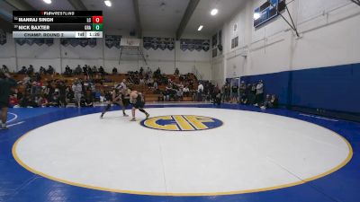 148 lbs Champ. Round 2 - Manraj Singh, Laguna Creek vs Nick Baxter, Granada