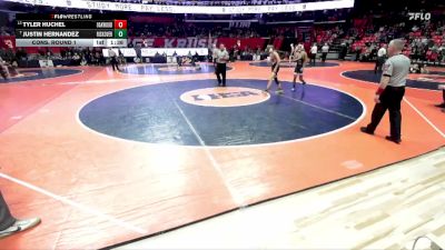 1A 132 lbs Cons. Round 1 - Justin Hernandez, Chicago (Rickover Naval Academy) vs Tyler Huchel, Fithian (Oakwood)