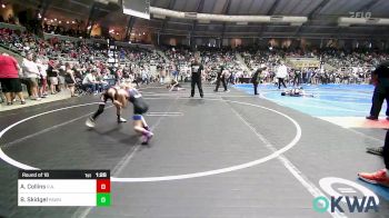 67 lbs Round Of 16 - Aaron Collins, R.a.w. vs Bryce Skidgel, Pawnee Peewee Wrestling