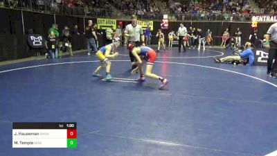 90 lbs Consy 2 - Jackson Hauseman, Owen J Roberts vs Morgan Temple, Seneca Valley