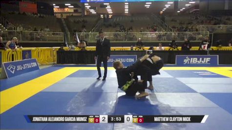 Matthew Clayton Mick vs Jonathan Alejandro Garcia Munoz 2025 Pan Jiu Jitsu IBJJF Championship