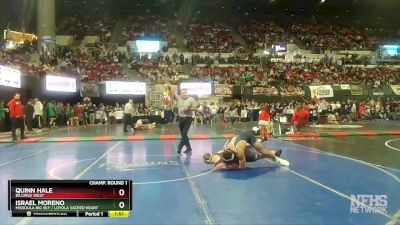 AA - 160 lbs Champ. Round 1 - Israel Moreno, Missoula Big Sky / Loyola Sacred Heart vs Quinn Hale, Billings West