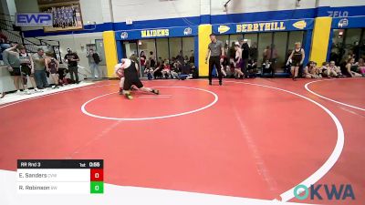 Rr Rnd 3 - Ethan Sanders, Caney Valley Wrestling vs Ryker Robinson, Bristow Wrestling