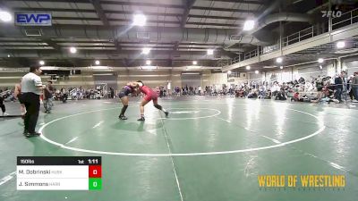 150 lbs Quarterfinal - Mya Dobrinski, Husky Wrestling Club vs Jaylee Simmons, Harrah Little League Wrestling