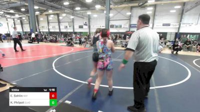 109 lbs Rr Rnd 2 - Emily Sahlin, Mat Demon WC vs Kailaya Philpot, Gladiator Wrestling