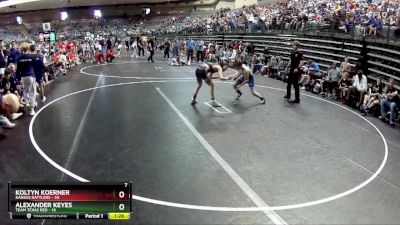 100 lbs Quarterfinals (8 Team) - Koltyn Koerner, Kansas Rattlers vs Alexander Keyes, Team Texas Red