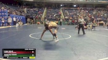 3A 126 lbs Cons. Round 2 - Daschle Egan, Croatan vs Cain Solis, Montgomery Central