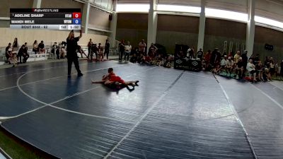 62 lbs 1st Place Match - Adeline Sharp, Utah vs Mandi Mele, Wyoming