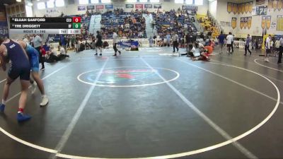 190 lbs Semifinal - Elijah Sanford, Camden County Outsiders vs Tre Driggett, Brevard FCA