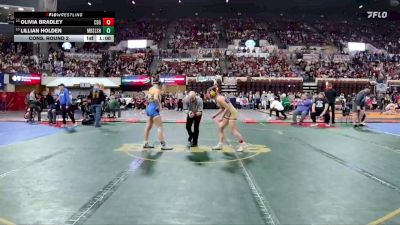 G - 130 lbs Cons. Round 2 - Lillian Holden, Missoula Big Sky / Loyola Sacred Heart Girls vs Olivia Bradley, Cut Bank Girls