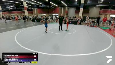 63 lbs Champ. Round 1 - Rosalie Wood, Apex Grappling Academy vs Kaia Kimberlin, Spring Klein Wrestling Club