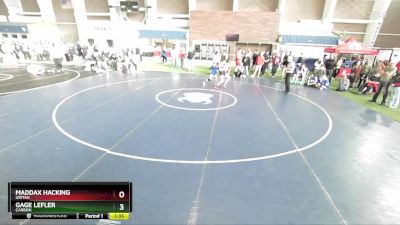 120 lbs Champ. Round 1 - Gage Lefler, Carbon vs Maddax Hacking, Uintah