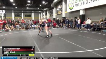 142 lbs Round 1 (6 Team) - Avery Ballis, BVWC vs Mattie Papenthien, Wisconsin