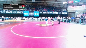 Boys 1B/2B 157 Semifinal - Dakota Katzer, Jenkins (Chewelah) vs Zander Peck, Rainier